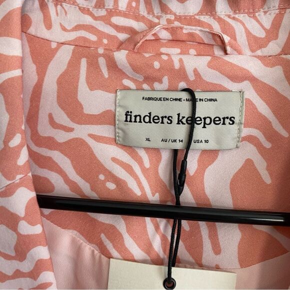 Finders Keepers Aurora Pink Marble Print Blazer Jacket - Picture 5 of 8